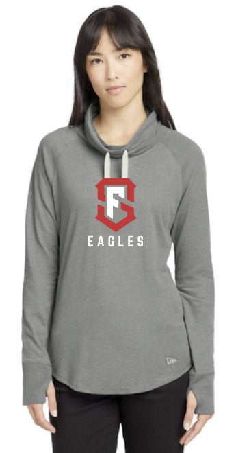 SF Eagles New Era Women's Sueded Cotton Blend Cowl Tee