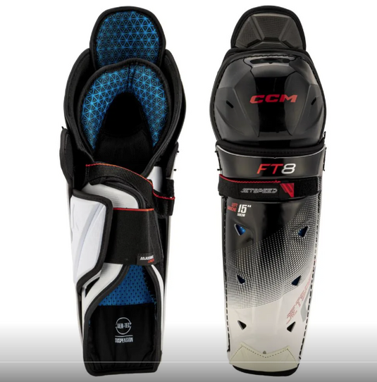 CCM JetSpeed FT8 Hockey Shin Guards - Senior