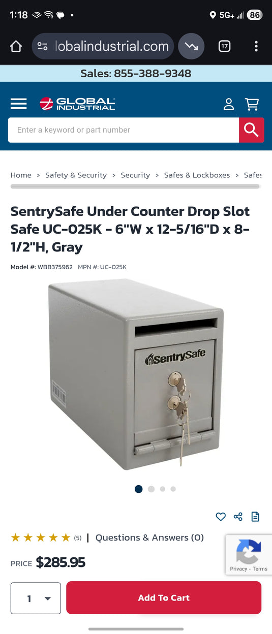 SentrySafe Under Counter Drop safe lightly used in good condition