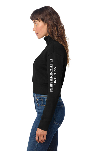 Load image into Gallery viewer, Sno-King Jr Thunderbirds Women's Crop 1/2 Zip Fleece
