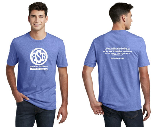 Solid Rock Ranch Volunteer Heathered Royal Tshirt