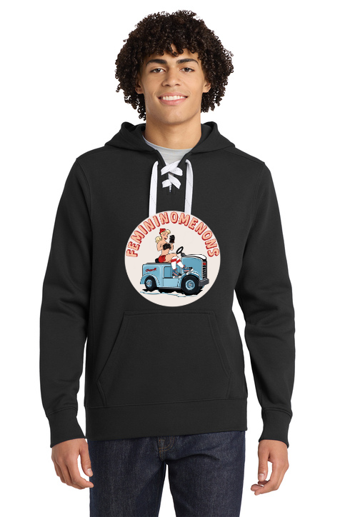 Load image into Gallery viewer, Femininomenons Main Logo Skate Lace Hoodie
