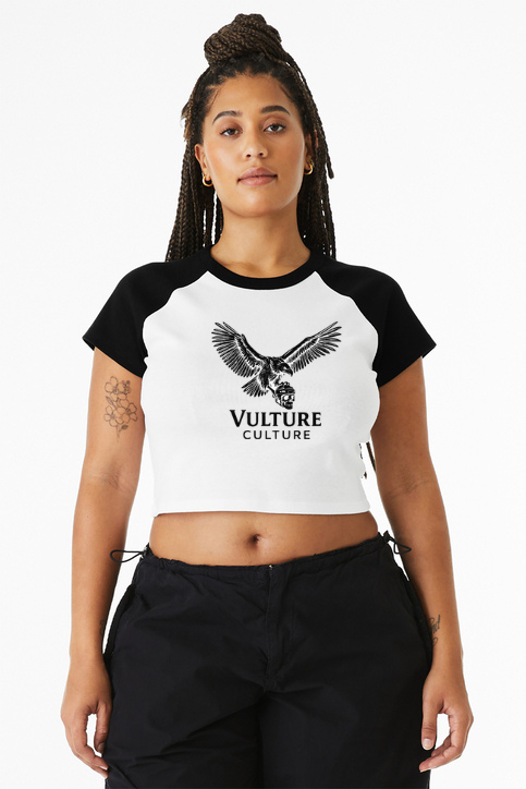 Load image into Gallery viewer, Vulture Culture Women's Raglan Cropped T-Shirt
