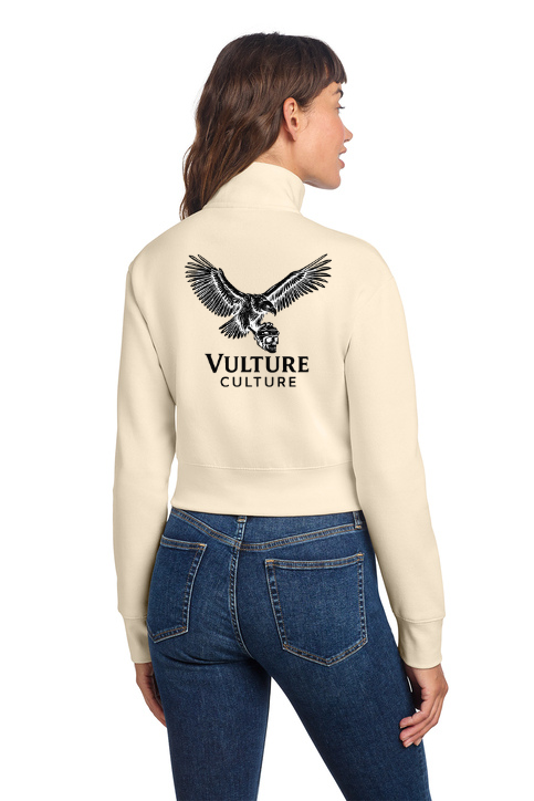 Load image into Gallery viewer, Vulture Culture Double Logo Women's V.I.T. Cropped ½ Zip

