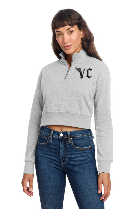Vulture Culture Double Logo Women's V.I.T. Cropped ½ Zip