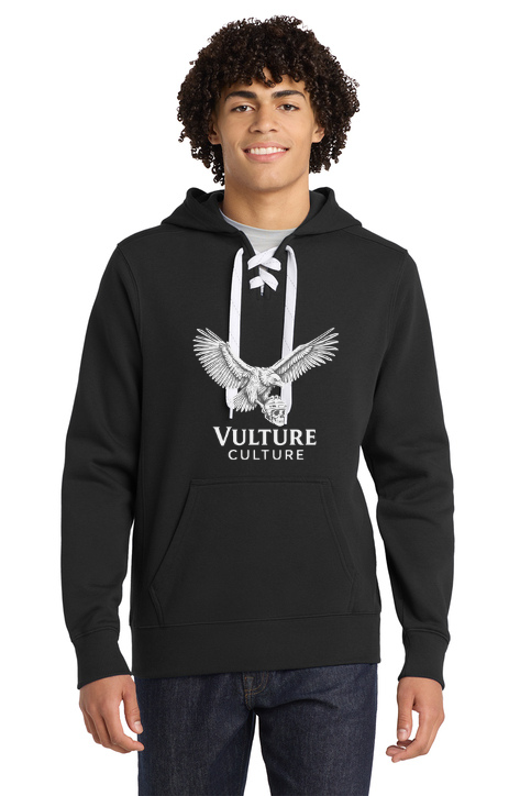 Load image into Gallery viewer, Vulture Culture Single Logo Skate Lace Hoodie
