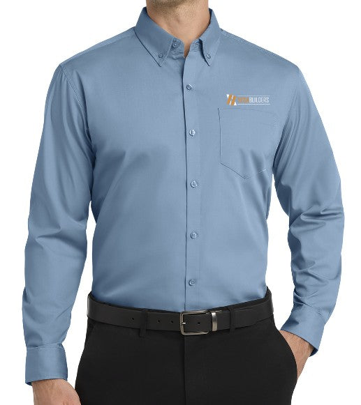 Load image into Gallery viewer, Vega Builders Long Sleeve Carefree Poplin Shirt
