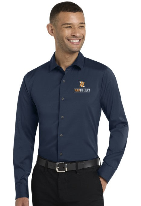 Load image into Gallery viewer, Vega Builders Long Sleeve Stretch Shirt
