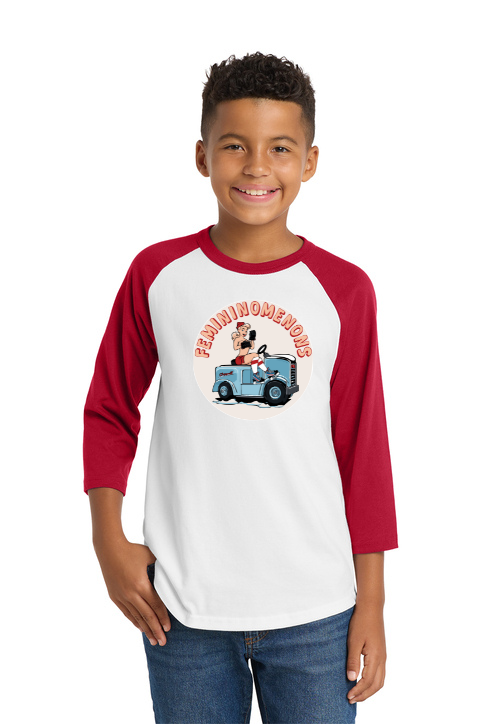 Load image into Gallery viewer, Femininomenons Youth Colorblock Raglan Jersey
