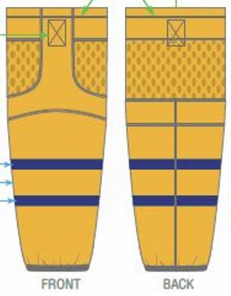 Cluster Pucks Varsity Gold Hockey Socks