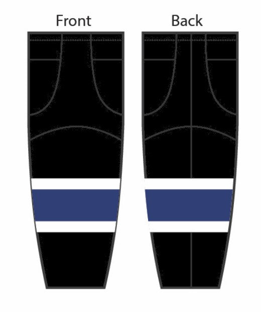 Load image into Gallery viewer, Ice Ninjas RHL Black/Royal/White Sublimation Hockey Socks
