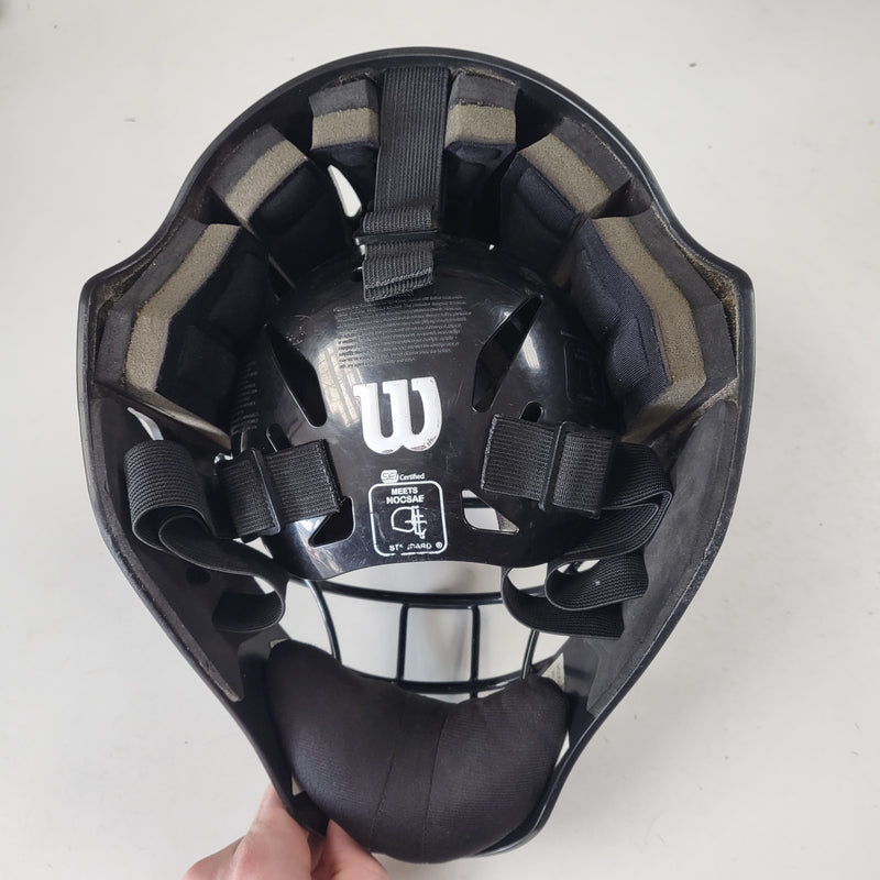 Load image into Gallery viewer, Used Wilson WTA558000 Small Catchers Helmet Black 6"-7"
