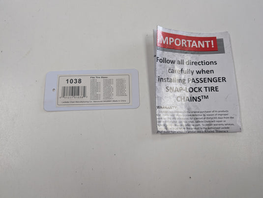 Used Laclede 1038 Cable Tire Chains