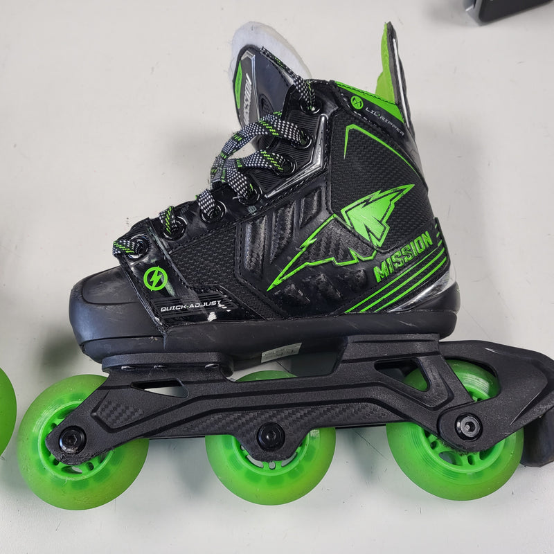 Load image into Gallery viewer, Used Mission Lil Ripper Adjustable Size 11-1 Inline Hockey Skates
