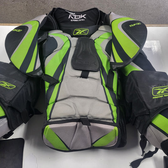 Used Reebok ab premier 2 sr goalie chest pads large