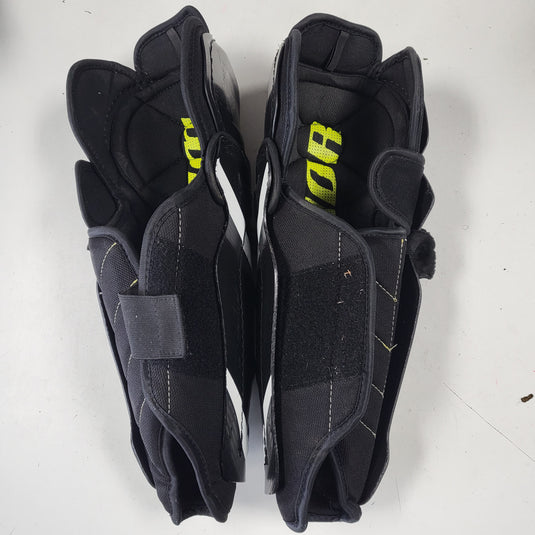 Used Warrior Alpha DX3 Shin Guards - Size: 14 Inch