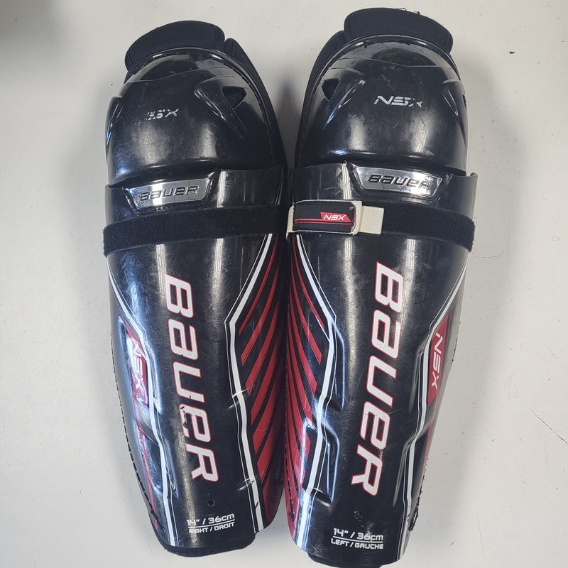 Load image into Gallery viewer, Used Bauer NSX 14 Inch Shin Guards
