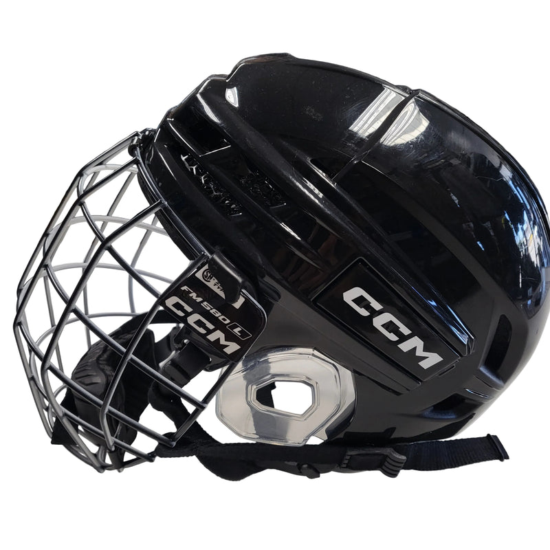 Load image into Gallery viewer, Slightly Used CCM Tacks 720 Large Black Helmet Combo

