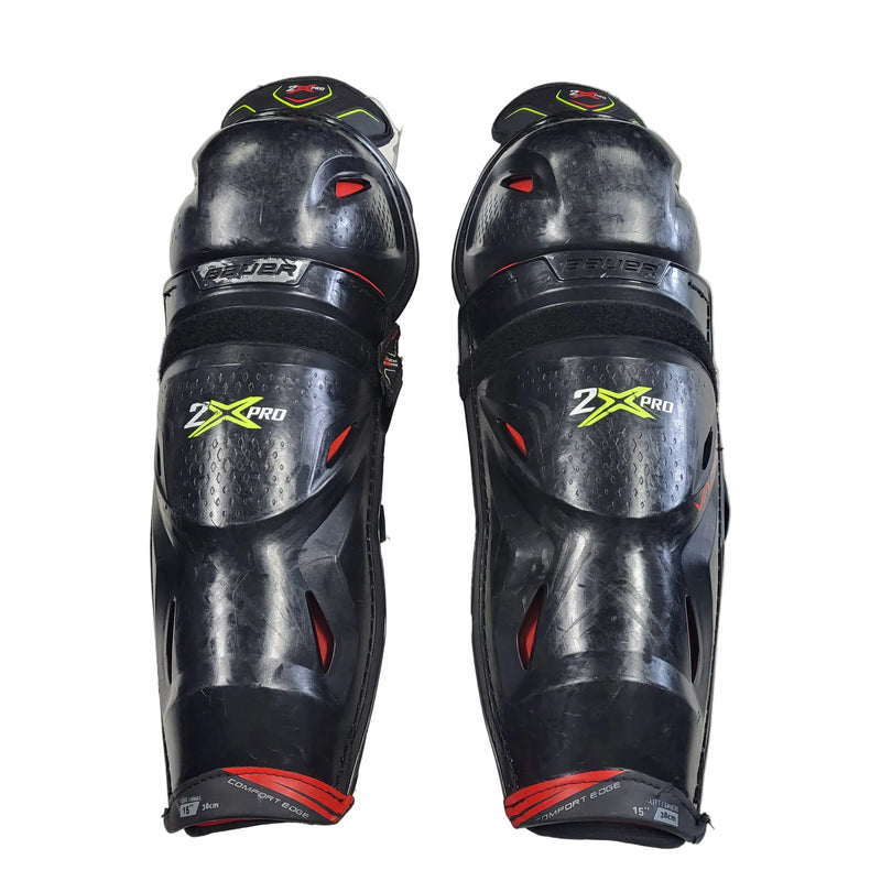 Load image into Gallery viewer, Used Bauer Vapor 2X Pro Shin Guards 15 Inch
