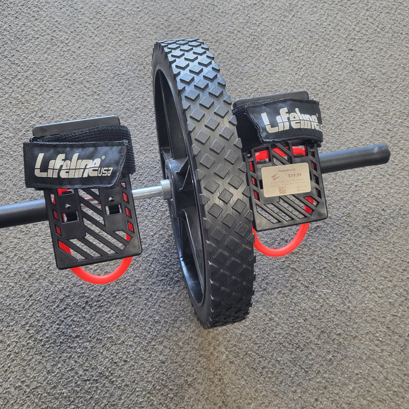 Load image into Gallery viewer, Lifeline Power Wheel for Full Body Functional Fitness - with Foot Straps
