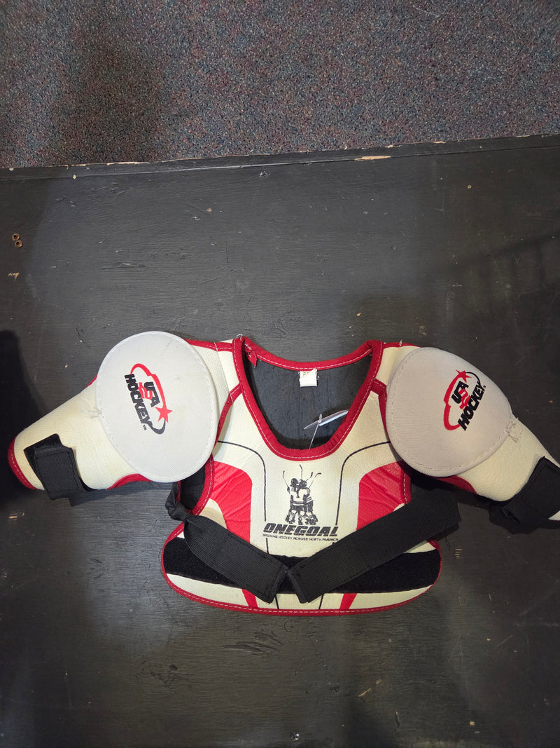 Load image into Gallery viewer, Used OneGoal Shoulder Pads Youth Large
