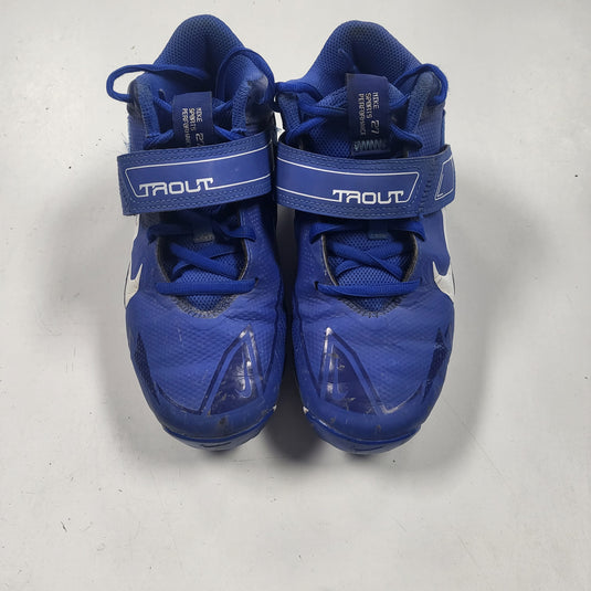 Used Nike Mike Trout Size 4Y Royal Blue Baseball Cleats