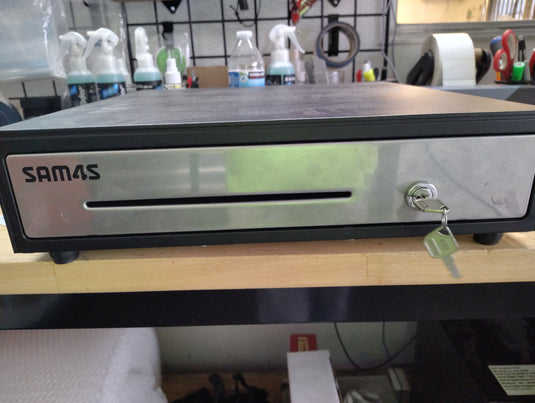 SAM4s 16 Stainless Steel Front Heavy Duty Black POS Cash Drawer with 5Bill/5Coin