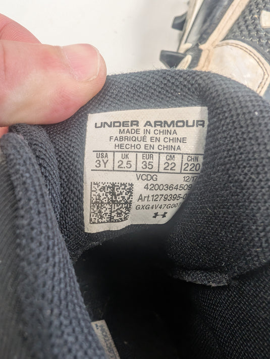 Used Under Armour Size 3Y Baseball Cleats