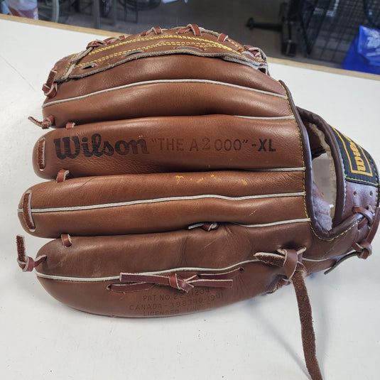 Used RHT Wilson "The A2000" XL Pro-Back Dual Hinge Baseball Glove