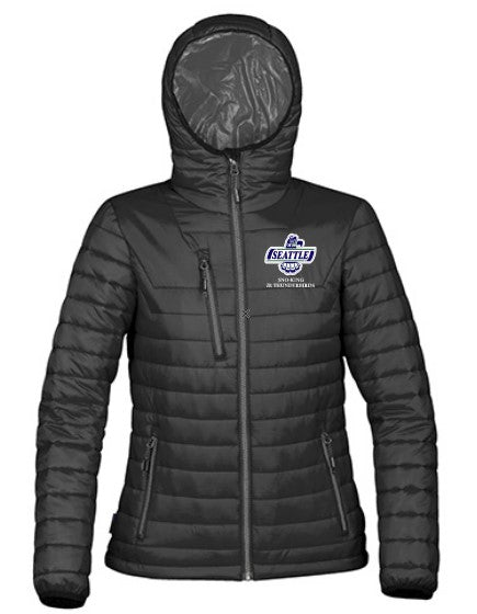 Load image into Gallery viewer, Sno-King Jr Tbirds Stormtech Gravity Thermal Ladies Jacket
