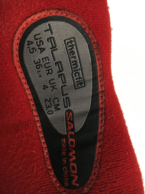 Salomon Talapus grey/black Mens Size Specific 4.5 Used Snowboard Boots