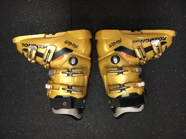 Load image into Gallery viewer, Rossignol Elite Pro Gold Size 23.5 Used Downhill Ski Boots
