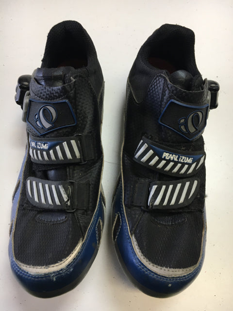 Load image into Gallery viewer, Used Pearl Izumi Black/Blue Sr 39 / 6.5 Road Biking Shoes
