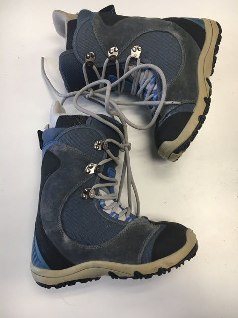 Load image into Gallery viewer, Used Burton Ruler Blue/Grey Womens Size 6.5 Snowboard Boots
