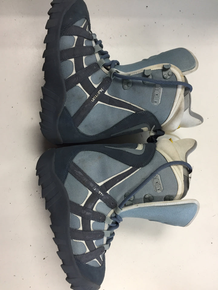 Load image into Gallery viewer, Salomon Dialogue Blue/Red Mens Size Specific 6.5 Used Snowboard Boots
