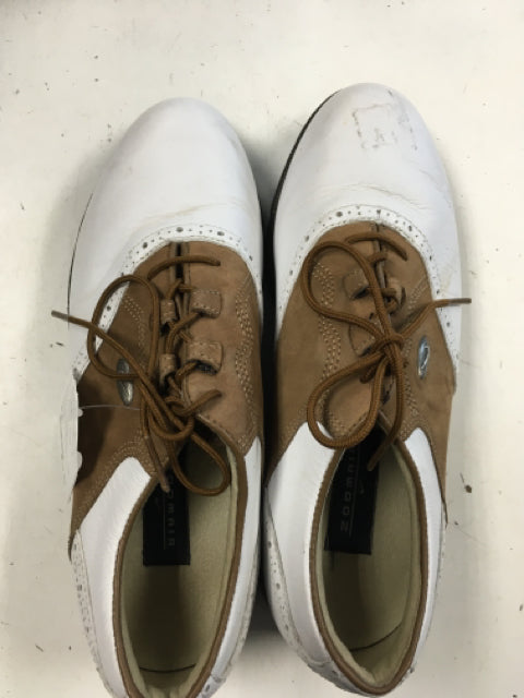 Load image into Gallery viewer, Nike Zoomair White/Tan Size Specific 6.5 Used Golf Shoes
