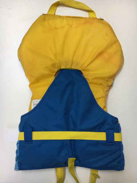 Load image into Gallery viewer, Used Stearns Blue/Yellow Child Size 30-50 lbs Life Vest
