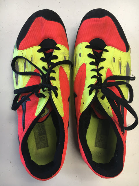 Load image into Gallery viewer, Used Nike Zoom Rival Pink/Yellow Mens Size Specific 9.5 Track Shoes
