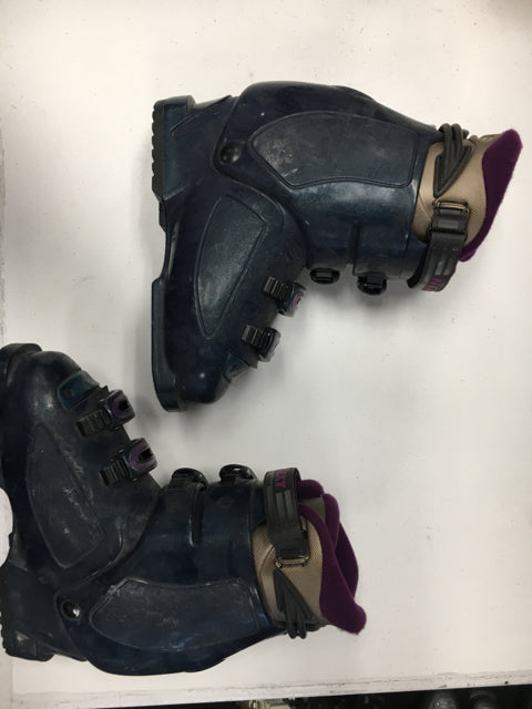 Load image into Gallery viewer, Nordica Next 67 Navy/Purple/Silver Size 23.5 Used Downhill Ski Boots
