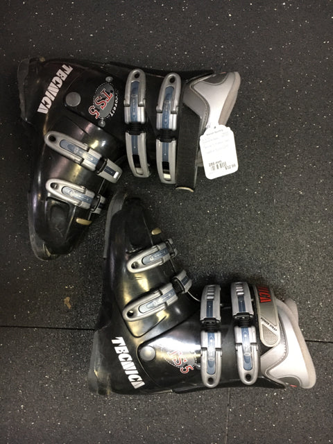 Load image into Gallery viewer, Used Tecnica TS 5 Black Size 23.5 Downhill Ski Boots

