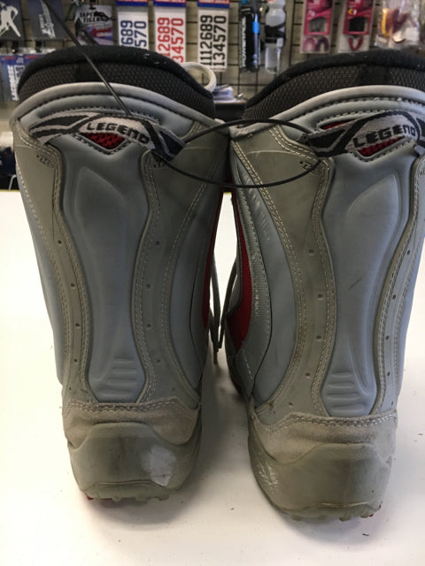 Load image into Gallery viewer, Northwave Legend Gray/Red Mens Size Specific 5.5 Used Snowboard Boots
