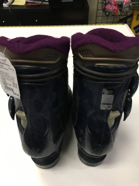 Load image into Gallery viewer, Nordica Next 67 Navy/Purple/Silver Size 23.5 Used Downhill Ski Boots
