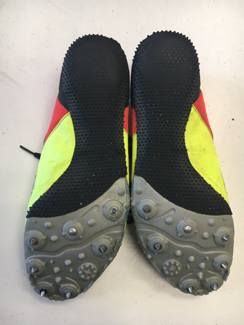 Load image into Gallery viewer, Used Nike Zoom Rival Pink/Yellow Mens Size Specific 9.5 Track Shoes
