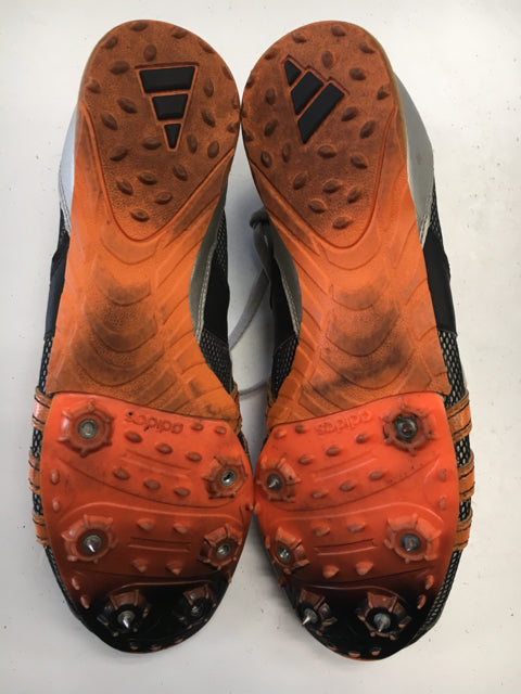Load image into Gallery viewer, Adidas Competition Black/Orange Used Track Shoes

