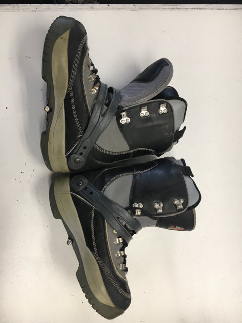 Load image into Gallery viewer, Used Rossignol Emery Hawk Black/Grey Mens Size 8 Step-in Snowboard Boots
