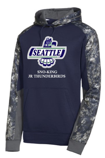 Load image into Gallery viewer, Sno-King Jr Thunderbirds Navy/Camo Performance Hoodie
