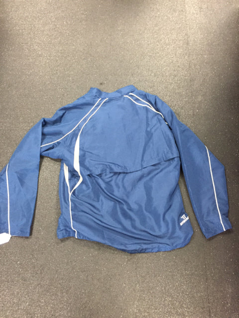 Load image into Gallery viewer, Warrior Used Navy Sr Size Specific 2XL Warmup Track Jacket
