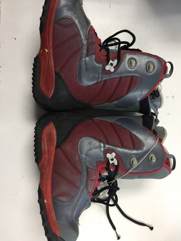 Load image into Gallery viewer, Salomon Dialogue Blue/Red Mens Size Specific 6.5 Used Snowboard Boots
