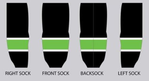 Horned Broncos Dark Dry Fit Hockey Socks