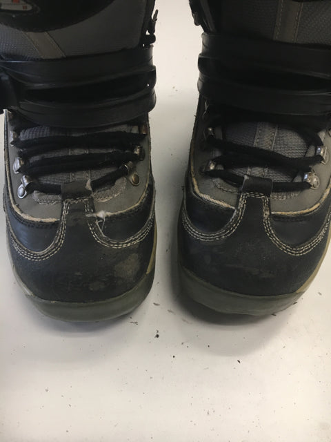 Load image into Gallery viewer, Used Rossignol Emery Hawk Black/Grey Mens Size 8 Step-in Snowboard Boots
